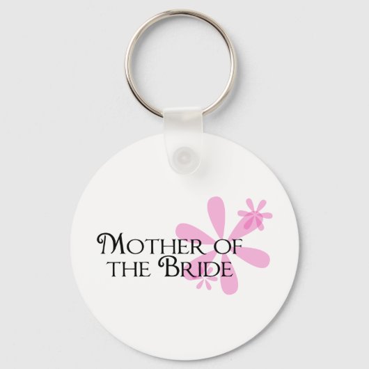 Petals in Roze Moeder van de Bride Sleutelhanger (Voorkant)