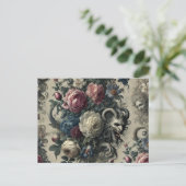 Petals of Decadence – Gotisch Victoriaans Feestdagenkaart (Staand voorkant)