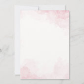 Petals of Joy: roze bloemportret Baby shower Kaart (Achterkant)