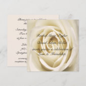 Petals of Love, White, Wedding Invitation Kaart (Voorkant / Achterkant)