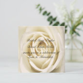 Petals of Love, White, Wedding Invitation Kaart (Staand voorkant)