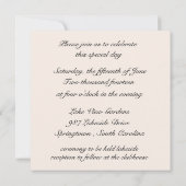 Petals of Love, White, Wedding Invitation Kaart (Achterkant)
