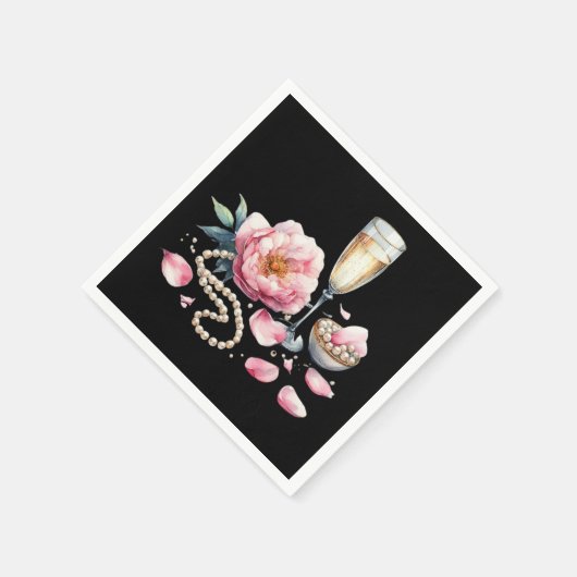 Petals Parels Prosecco Decor Servies Servet (Hoek)