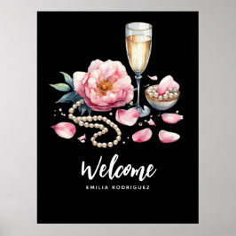 Petals Parels Prosecco Favorieten Welkomstbord Poster