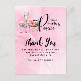Petals Parels Prosecco gunstiger Vrijgezellenfeest Briefkaart