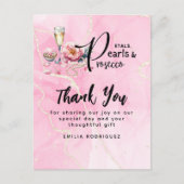 Petals Parels Prosecco gunstiger Vrijgezellenfeest Briefkaart (Voorkant)