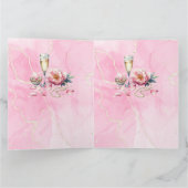 Petals Parels Prosecco gunstiger Vrijgezellenfeest Kaart (Binnen)