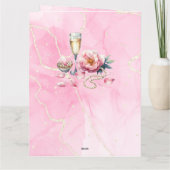 Petals Parels Prosecco gunstiger Vrijgezellenfeest Kaart (Achterkant)