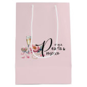 Petals Parels Prosecco gunstiger Vrijgezellenfeest Medium Cadeauzakje (Achterkant)