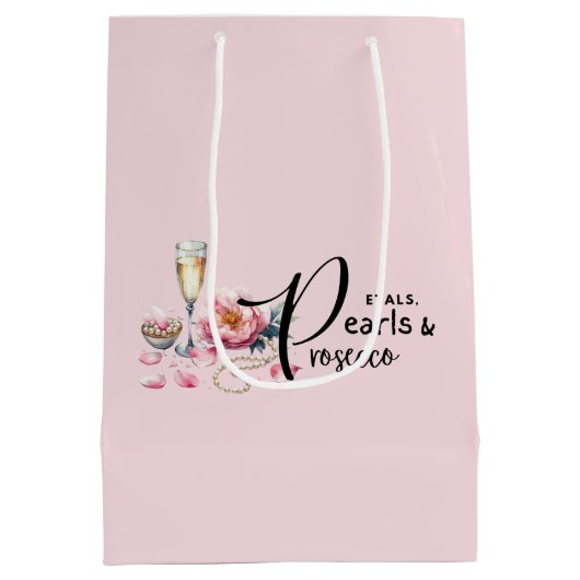 Petals Parels Prosecco gunstiger Vrijgezellenfeest Medium Cadeauzakje (Achterkant)