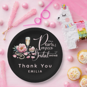 Petals Parels Prosecco gunstiger Vrijgezellenfeest Papieren Bordje