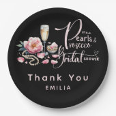 Petals Parels Prosecco gunstiger Vrijgezellenfeest Papieren Bordje (Voorkant)