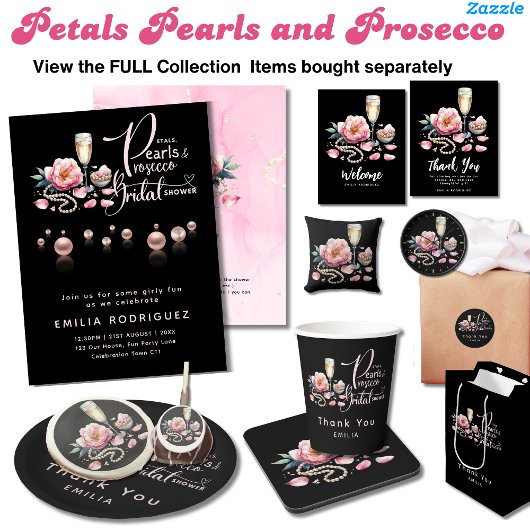 Petals Parels Prosecco gunstiger Vrijgezellenfeest Perfect Poster