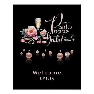 Petals Parels Prosecco gunstiger Vrijgezellenfeest Perfect Poster