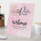 Petals Parels Prosecco gunstiger Vrijgezellenfeest Reclamebord Met Voetstuk (Insitu)