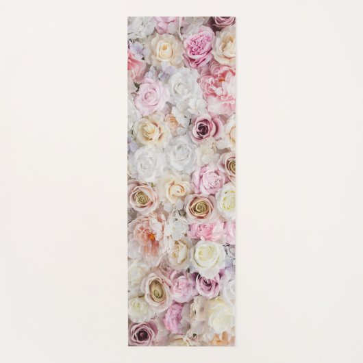 Petals & Peace – Blush Bloemen Yoga Mat (Voorkant)