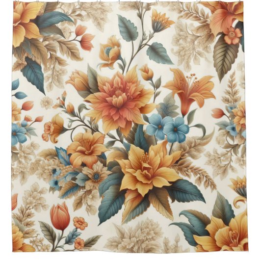 Petals & Poetry Een bloemenaffaire Douchegordijn (Voorkant)