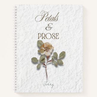 Petals & Prose Personalized Floral  Notitieboek