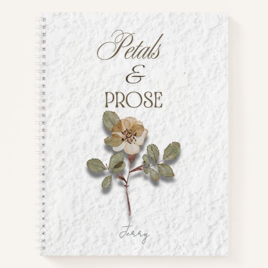 Petals & Prose Personalized Floral Notitieboek (Voorkant)