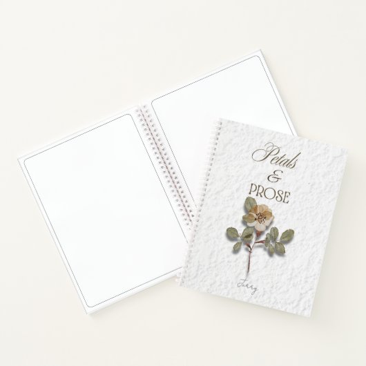 Petals & Prose Personalized Floral  Notitieboek (Binnen)