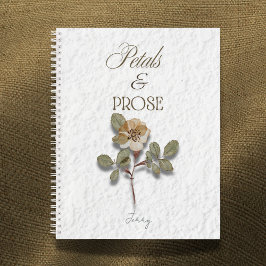 Petals & Prose Personalized Floral  Notitieboek
