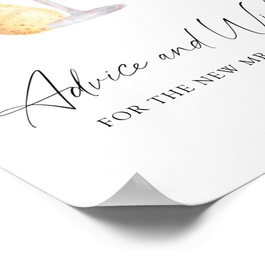 Petals & Prosecco - advies en wensen Poster (Hoek)