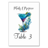 Petals & Prosecco Blauw Vrijgezellenfeest Party Kaart (Achterkant)