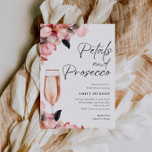 Petals & Prosecco Bloemen Bruidsdouche Uitnodiging