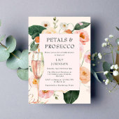 Petals & Prosecco Bloemen Bruidsdouche Uitnodiging
