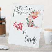 Petals Prosecco Bloemen Vrijgezellenfeest Brunch C Reclamebord Met Voetstuk (Insitu)