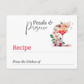 Petals Prosecco Bloemen Vrijgezellenfeest Brunch R Briefkaart (Voorkant)