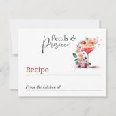 Petals Prosecco Bloemen Vrijgezellenfeest Brunch R Notitiekaartje (Voorkant)