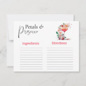 Petals Prosecco Bloemen Vrijgezellenfeest Brunch R Notitiekaartje (Achterkant)