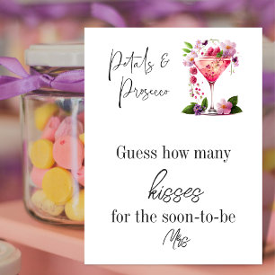 Petals & Prosecco Bloemen Vrijgezellenfeest Guess  Poster
