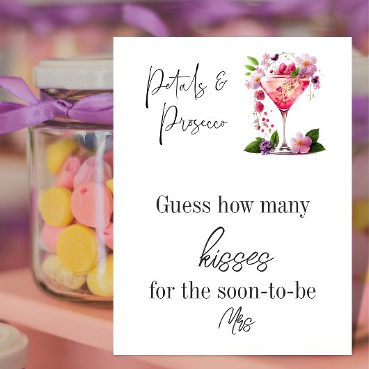 Petals & Prosecco Bloemen Vrijgezellenfeest Guess Poster