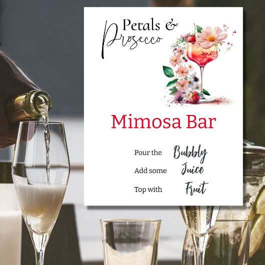 Petals Prosecco Bloemen Vrijgezellenfeest Mimosa B Perfect Poster