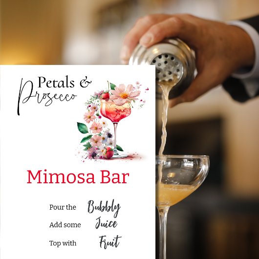 Petals Prosecco Bloemen Vrijgezellenfeest Mimosa B Perfect Poster