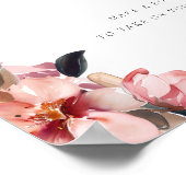 Petals & Prosecco Bloemenbar Teken Vrijgezellenfee Poster (Hoek)