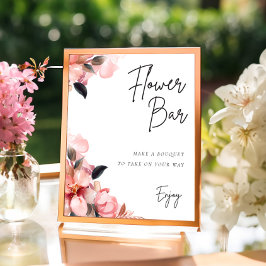 Petals & Prosecco Bloemenbar Teken Vrijgezellenfee Poster