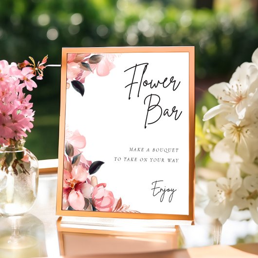 Petals & Prosecco Bloemenbar Teken Vrijgezellenfee Poster