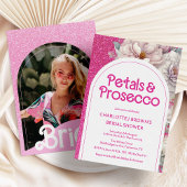 Petals & Prosecco Bloemenboog Boho Vrijgezellenfee Kaart