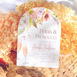 Petals & Prosecco Bloemenboog Vrijgezellenfeest Kaart