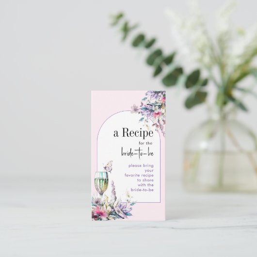 Petals & Prosecco Bloemenboog Vrijgezellenfeest Re Informatiekaartje (Staand voorkant)