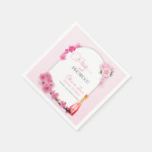 Petals & Prosecco Bloemenboog Zomer Vrijgezellenfe Servet (Hoek)