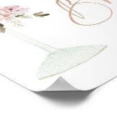 Petals Prosecco Blush Bloemen Vrijgezellenfeest We Poster (Hoek)