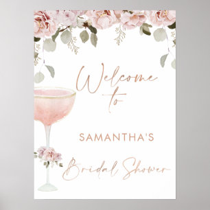 Petals Prosecco Blush Bloemen Vrijgezellenfeest We Poster