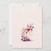 Petals & Prosecco Blush Roze Vrijgezellenfeest Kaart (Achterkant)