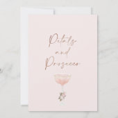 Petals Prosecco Boho Blush Bloemen Vrijgezellenfee Kaart (Achterkant)