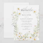 Petals Prosecco Boho Daisy Vrijgezellenfeest Kaart (Voorkant / Achterkant)