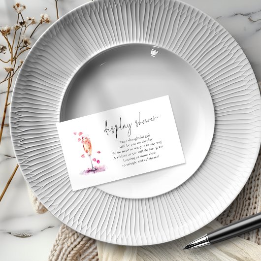 Petals Prosecco Bridal Display Douche Informatiekaartje